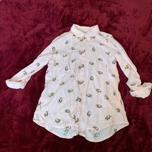 Love. Fire button up shirt